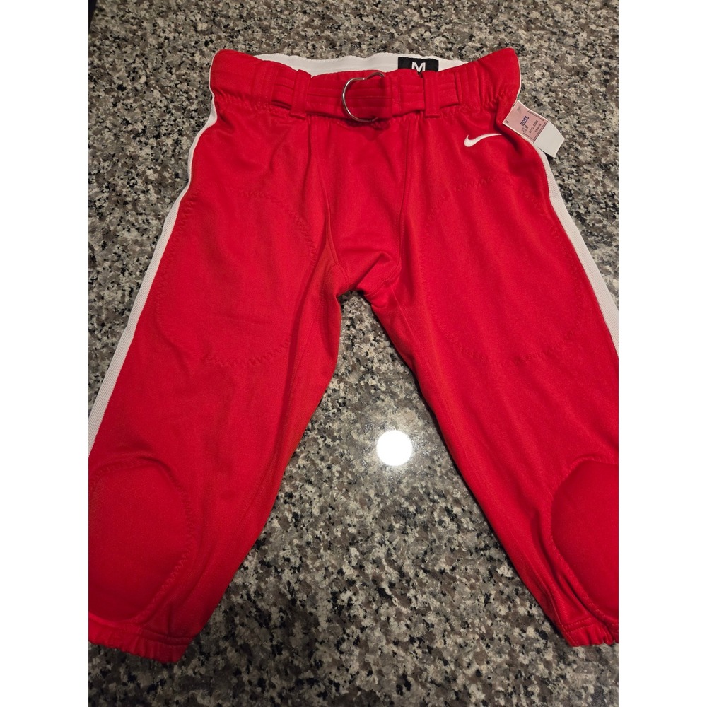 Nike Mens Football Pants Red White 789925-658 Size Medium NWT